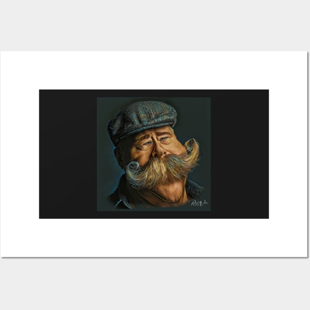 Meet Mr. Handlebars - Funny Face - Caricature Wall Art by Wilcox PhotoArt